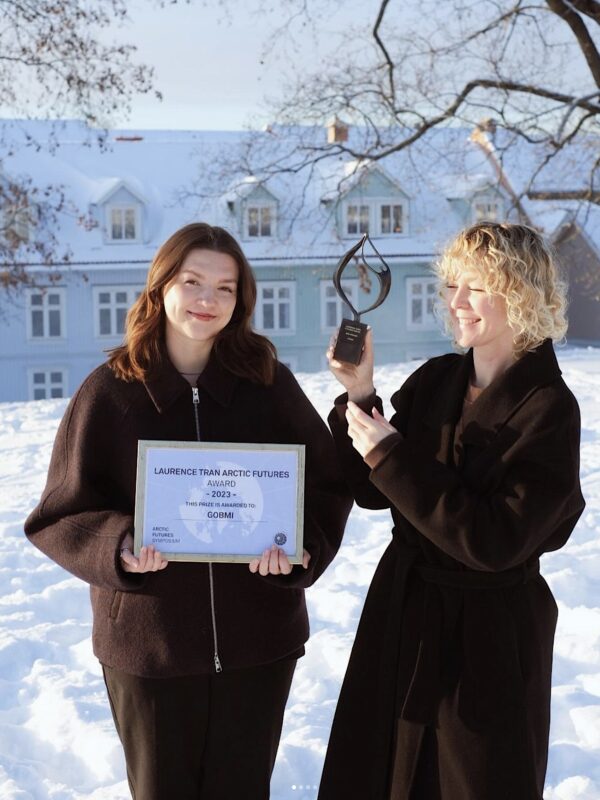 Gobmi founders holding their award