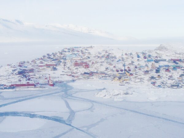 Greenlandic settlement from the air - Picture by International Polar Foundation, Myriam Dielemans