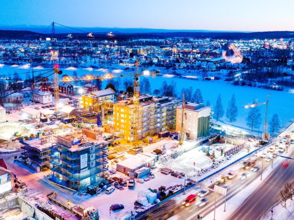 View of Skelleftea Sweden from above - Picture by Skelleftea Commune Sweden
